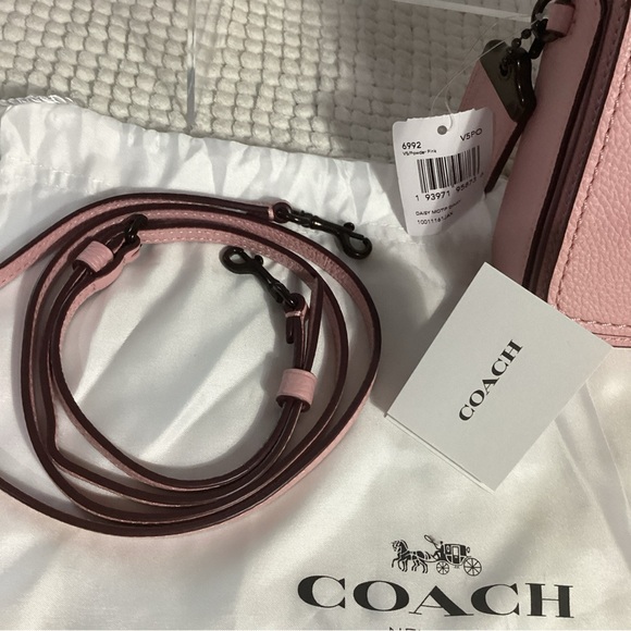 Coach Disney Daisy Duck Motif Dinky Pink Leather Crossbody Bag NEW Duster Includ - Picture 14 of 16